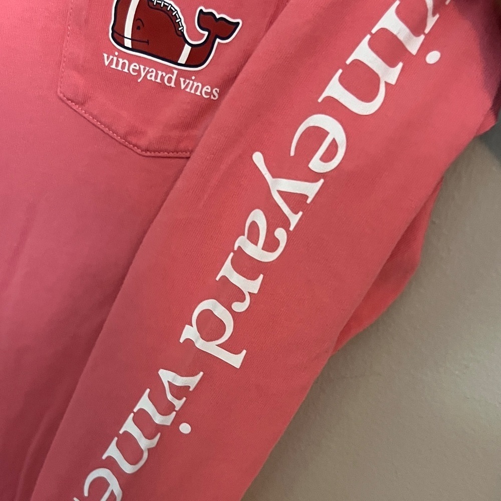 Vineyard Vines Coral Whale Long Sleeve Tee - Picture 5 of 5